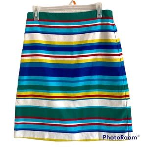 Talbots Striped Pencil Skirt